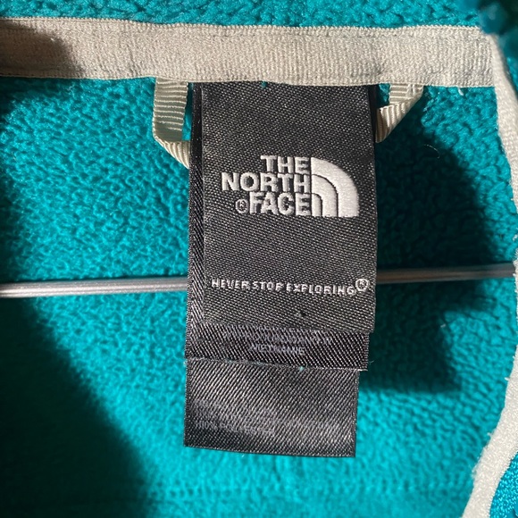 NORTH FACE turquoise fleece jacket size S - Picture 2 of 10